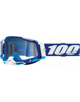 100% Racecraft 2 BLUE s čírym sklom