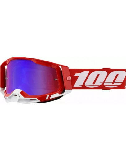100% Racecraft 2 RED so zrkadlovým sklom