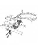 Kryty páčok R-tech FLX+montážny kit PINK