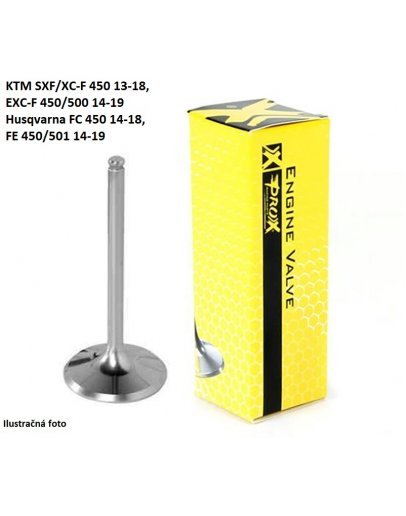 Ventil sací TITÁN KTM SXF/XC-F 450 13-18,EXC-F 450/500 14-19,Husqvarna FC 450 14-18,FE 450/501 14-19