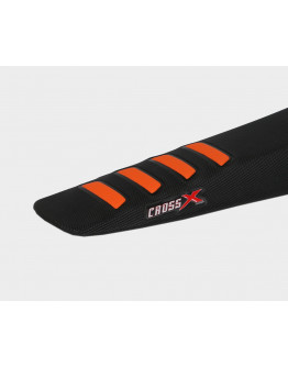 Poťah sedadla CrossX UGS wave KTM SX 50,Gas-Gas MC 50 2024-2025 čierno-oranžový