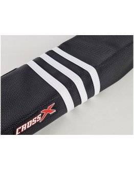 Poťah sedadla CrossX stripes KTM SX/SXF/XCF 2019-2022, EXC-EXCF-XC 2020-2023 TLD čierno-biely