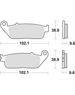 Brzdové platničky TRW Honda CBF 500 '13-, CBF 650 '14-, VT 750 97-14, CBF 1000 06-16, XLV 600 TRANSALP 94-96