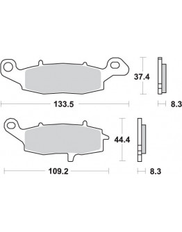 Brzdové platničky SBS sinter 705HS Kawasaki,Suzuki predné