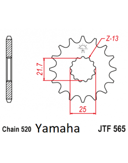 Vývodové koliečko Yamaha YZ 250,YZF/WRF 400-450,Kawasaki KX 250 14 zubové
