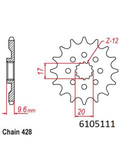 Vývodové sekundárne koliečko MM KTM SX85 2018-2026,Husqvarna TC85 2018-2026,Gas-Gas MC 85 2021-2026