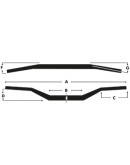 Riadidlá Zap technix MINI 22mm + pena (vysoké) čierne