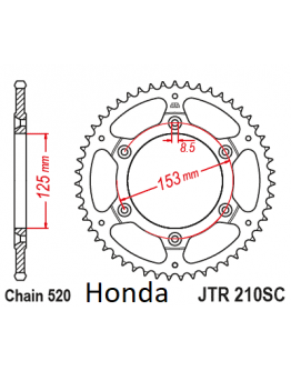 Rozeta Honda CR/CRF,BETA RR JT oceľová 50 zubov