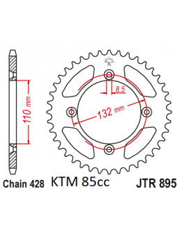 Rozeta JT oceľová KTM SX 85,Husqvarna TC 85,Gas-Gas MC 85 