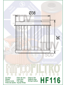 Olejový filter HF116