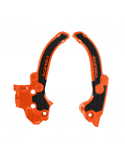 Chrániče rámu Acerbis X-grip KTM SX 50 2024-2025, HSQ TC 50 2024-2025, GAS GAS MC 50 2024-2025 oranžovo-čierne
