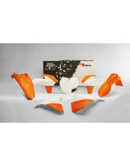 Sada plastov KTM SX-SXF 125-450 2013-2015 bielo-oranžová