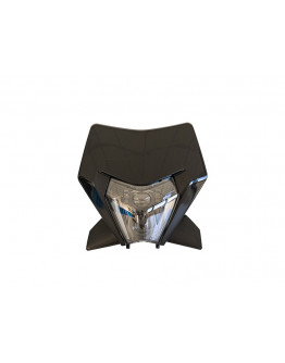 Maska s LED svetlom kompletná KTM ENDURO Rtech 2024-2026 čierna