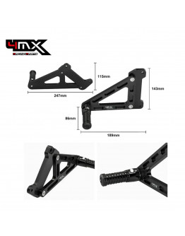 Stupačky pre spolujazdca KTM SX/SXF 23-26,EXC/EXC-F 24-26 čierne